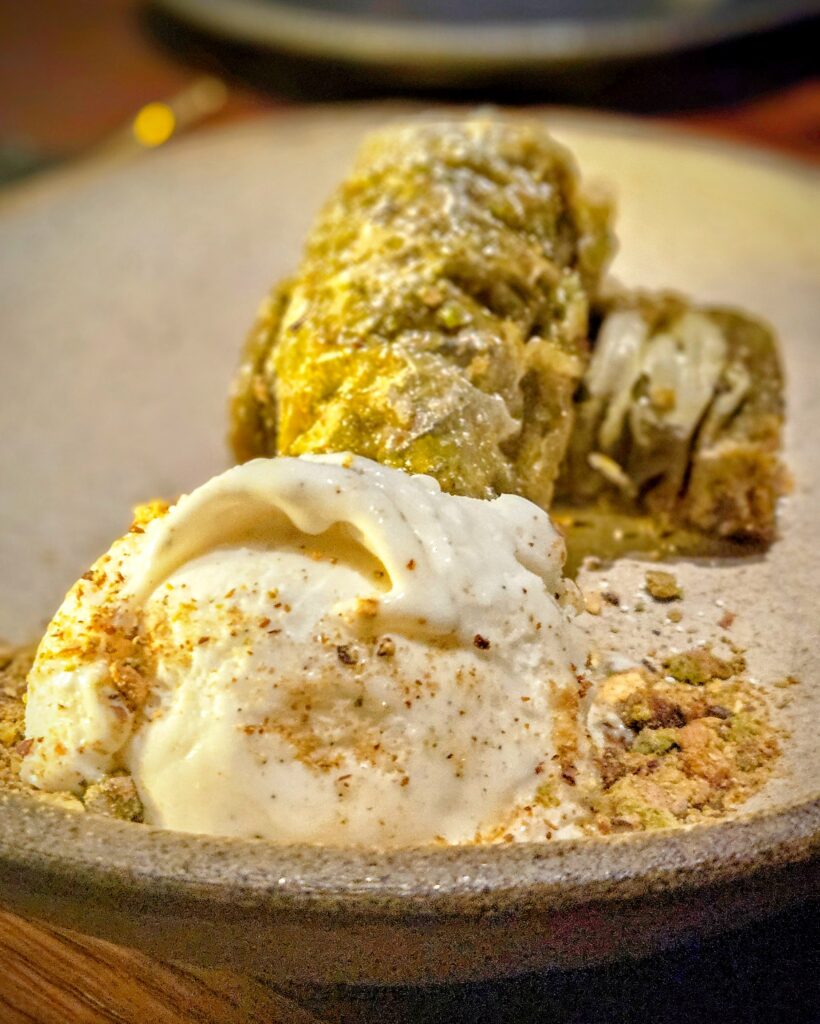 Baklava ice cream at Hera Stratford