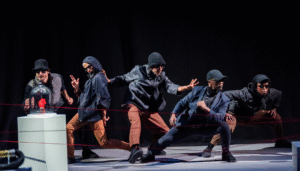 A group of dancers stage a heist as part of their performance in Return to the Forest coming to Sadler's Wells